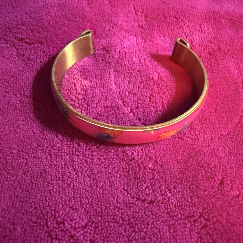 Rustic Cuff Pink Pineapple Bracelet - image 3